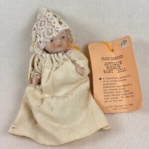 Antique Bisque Porcelain Baby Doll Japan Shackman with sticker and tag Fair
